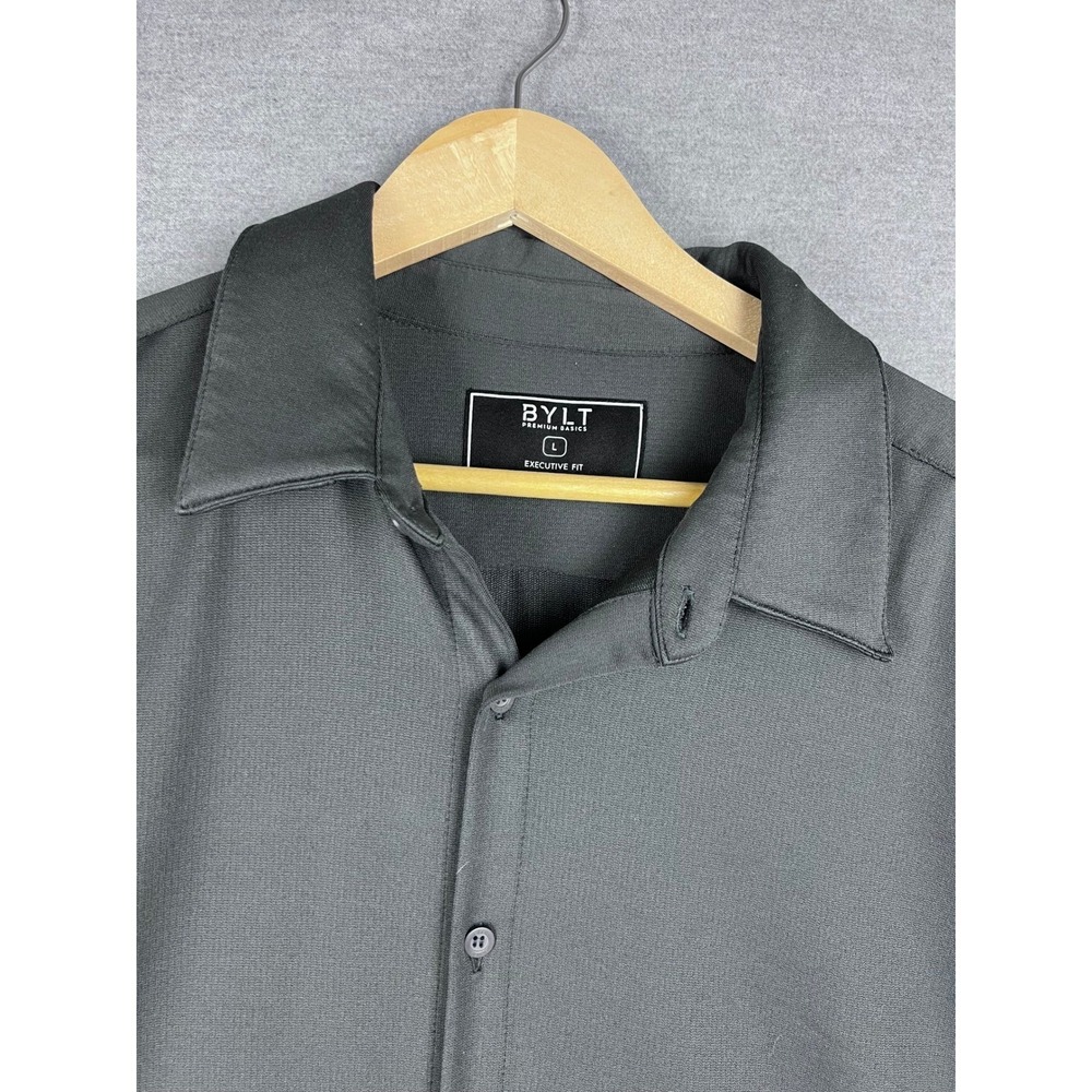 BYLT‎ Premium Basics Executive Fit Shirt Mens Large Gray Long Sleeve Button Down